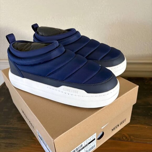 Moon Boots Park Soft Nylon Sneaker Women- Blue-NIB- SZ 9,10, 10.5 - Picture 3 of 4